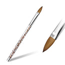 Acrylic Nail Brush Size 8 - Easkep Kolinsky Acrylic Nail Brush for Acrylic Application Pincel Para Acrilico Kolinsky for Nails Extension Carved Acrylic Powder with Liquid Glitter Handle 1 Pcs Easkep