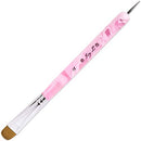 Ivy L 2- Way French Gel Acrylic Nail Art Kolinsky Brush with Dotting Tool for Professional Manicure Cuticle Clean up Nail Art Design (Size