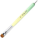 Ivy L 2- Way French Gel Acrylic Nail Art Kolinsky Brush with Dotting Tool for Professional Manicure Nail Art Design Cuticle Clean-up + Lime Green Wood Handle (Size 18) Ivy L