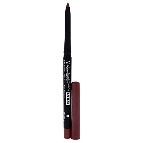 Pupa Milano Made To Last Definition Lips - Extreme Hold Automatic Lip Pencil, Waterproof - Color is Defined and Holds Flawlessly - For Precise Lip Contouring - 101 Natural Brown - 0.012 Oz PUPA Milano