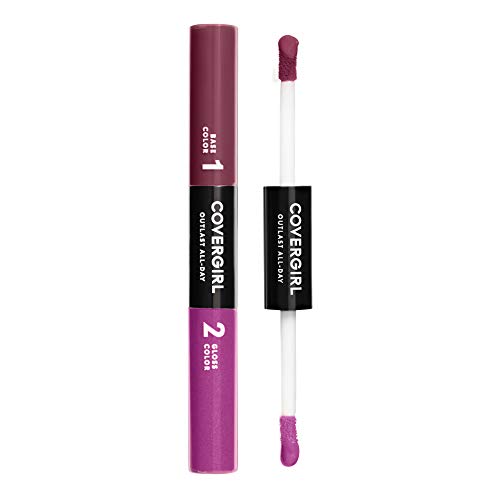 COVERGIRL Outlast All-Day Color & Lip Gloss, Vivid Violet, 0.2 Ounce (packaging may vary) COVERGIRL