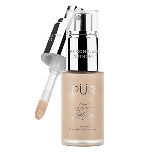 PÜR 4-in-1 Love Your Selfie Longwear Foundation & Concealer, 1 Fl Oz (Pack of 1) PÜR MINERALS