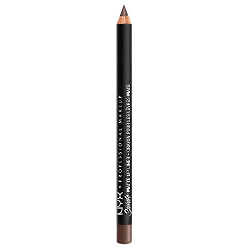 NYX PROFESSIONAL MAKEUP Suede Matte Lip Liner, Vegan Formula - Brooklyn Thorn (Deep Brown) NYX PROFESSIONAL MAKEUP