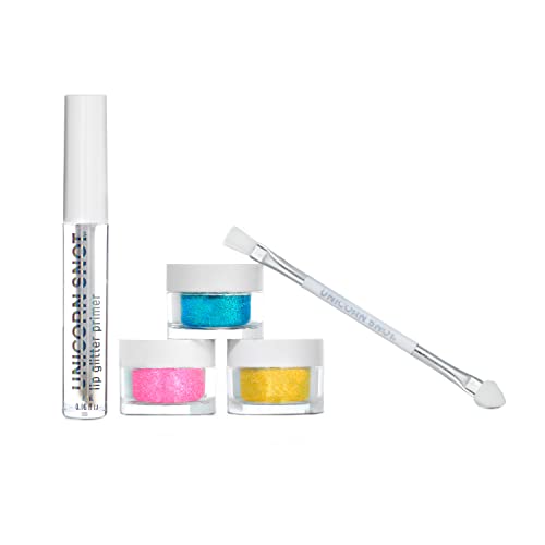 Unicorn Snot Holographic Hi Def Glitter Kit - Cosmetic Grade - for Hair, Face, Eyeshadow, Body Art, Lipgloss, Nails (Assorted Colors & Primer Included) UNICORN SNOT