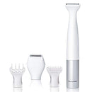 Panasonic Bikini Trimmer and Shaver for Women with 4 Attachments for Gentle Grooming in Sensitive Areas, Wet/Dry, Battery-Operated – ES-WV60-S (White / Silver) Panasonic
