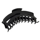 Parcelona French Bend Narrow Large Jumbo 6 Inch Black Cellulose Covered Spring Jaw Hair Claw Clip Clutcher Clamp Parcelona