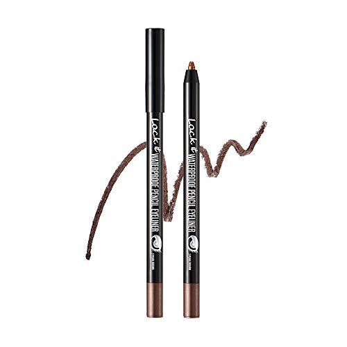 L.O.C.K. Color L.o.c.k. it Waterproof Pencil Eyeliner 02 Pearl Brown, Long-Lasting Waterproof & Smudge-Proof Eyeliner, Net. 0.018 oz. / 0.5 g L.O.C.K.