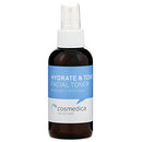 Hydrate & Tone - Rosewater Witch Hazel Facial Toner for Sensitive Skin - Brighten, Balance and Nourish Skin (Post-Peel) - Paraben Free Cosmedica Skincare