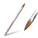 Acrylic Nail Brush Size 10 - Easkep Kolinsky Acrylic Nail Brush for Acrylic Application Pincel Para Acrilico Kolinsky for Nails Extension Carved Acrylic Powder with Liquid Glitter Handle 1 Pcs Easkep