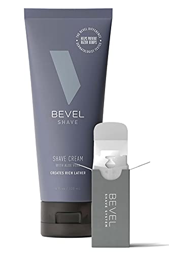 Bevel Razor Blades & Shave Cream Bundle - Includes Shaving Cream for Men & 20 Safety Razor Blades for Men, Clinically Tested to Reduce Skin Irritation and Prevent Razor Bumps Bevel