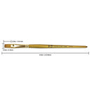 Fuji Kolinsky Sable Brush (Long Flat Shaped, Gold Handle) Fuji
