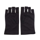 VOLLUCK 1 Pairs Anti-UV Shield Glove, UPF50+ Fingerless UV Protection Glove for UV and LED Manicure Lamps Dryer Nail Art Skin Care Glove (Black) VOLLUCK