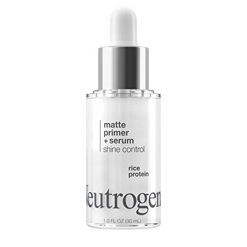 Neutrogena Shine Control Matte Booster Face Primer & Serum, Skin-Mattifying Serum-to-Primer with Rice Protein, Absorbs Excess Oil & Keeps Skin Shine Free, 1.0 fl. Oz Neutrogena