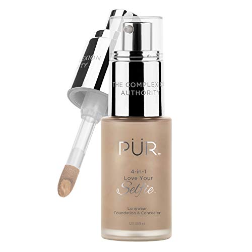 PÜR 4-in-1 Love Your Selfie Longwear Foundation & Concealer, Tn3, 1.2 Fl Oz PÜR MINERALS