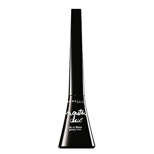 Maybelline New York Eye Studio Master Duo Glossy Liquid Liner, Black Lacquer, 0.05 Fluid Ounce Maybelline New York