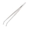 FYBREX 8 inches Stainless Steel Tweezers Curved Tips, All-purpose Forceps Professional Tweezers Tongs with Comfortable Ridged Handle for Beauty Crafting Cooking Repairing and General Purpose Comfecto