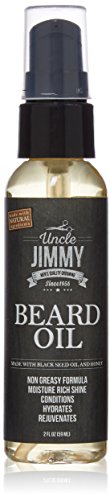 Uncle Jimmy Beard Oil, Restores Moisture, Softens and Reduces Beard Itch for Facial Hair of All Lengths, Made with Black Seed Oil & Honey 2oz (T108) Uncle Jimmy