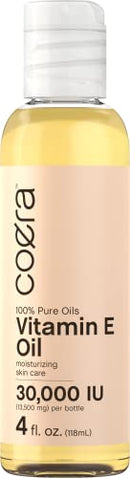 Vitamin E Oil 30,000 IU | 4 fl oz | 100% Pure Oils | Moisturizing Oil for Skin and Face | Non-GMO, Vegetarian | By Coera Horbäach