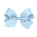 Wee Ones Girl's Large Grosgrain Hair Bow on No Slip Clip - Millennium Blue Wee Ones