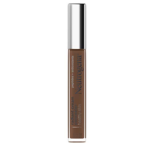Neutrogena Healthy Skin Radiant Brightening Cream with Peptides & Vitamin E Antioxidant, Lightweight Perfecting Concealer Cream, Non-Comedogenic, Espresso Deep 03 with neutral undertones, 0.24 oz Neutrogena