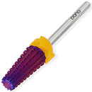 PANA Nail Carbide 5 in 1 Bit - Two Way Rotate use for Both Left and Right Handed - Fast remove Acrylic or Hard Gel - 3/32" Shank - Manicure, Nail Art, Drill Machine (Double Coarse - 2XC, Purple) PANA