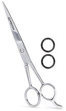 Equinox Professional Shears with Finger Rest and Finger Inserts - Ice Tempered Barber Hair Cutting Scissors - 6.5 Inches - Stainless Steel Rust Resistant Hair Scissors Equinox International