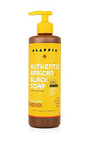 Alaffia Authentic African Black Soap All-in-One, Multi-purpose Face & Body Wash, Shampoo & Shaving Soap, Suitable for All Skin Types, Fair Trade Shea Butter, Citrus Ginger, 16 Fl Oz Alaffia