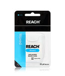 Reach Dentotape Waxed Dental Floss | Effective Plaque Removal, Extra Wide Cleaning Surface | Shred Resistance & Tension, Slides Smoothly & Easily | Unflavored, 55 Yards, 1 Pack Reach