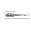 PANA Professional 3/32" Shank Size - Smooth Top Small Barrel Silver Carbide Bit Coarse Grit - Nail Drill Bit for Dremel Machine PANA