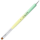 Ivy-L Premium 2 Ways French Gel Acrylic Nail Art Kolinsky Brush with Dotting Tool for Professional Manicure Nail Art Design Cuticle Clean-up + Lime Green Wood Handle (Size 8) Ivy L
