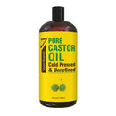 Pure Cold Pressed Castor Oil - Big 32 fl oz Bottle - Unrefined & Hexane Free - 100% Pure Castor Oil for Hair Growth, Thicker Eyelashes & Eyebrows, Dry Skin, Healing, Hair Care, Joint and Muscle Pain Seven Minerals