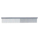 Chris Christensen 5in Face and Feet Fine/Coarse Butter Comb, Groom Like a Professional, Rounded Corners Prevent Friction and Breakage, Solid Brass Spin with Steel Teeth, Chrome Finish, Chrome Finish Chris Christensen