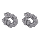 Set of 2 Solid Scrunchies (Light Grey) Motique Accessories