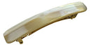 French Amie Small 2 1/4 Inches Cream Ivory Celluloid Handmade Automatic Hair Clip Hair Barrette - (Ivory Cream) French Amie