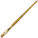 Fuji Kolinsky Sable Brush (Long Flat Shaped, Gold Handle) Fuji
