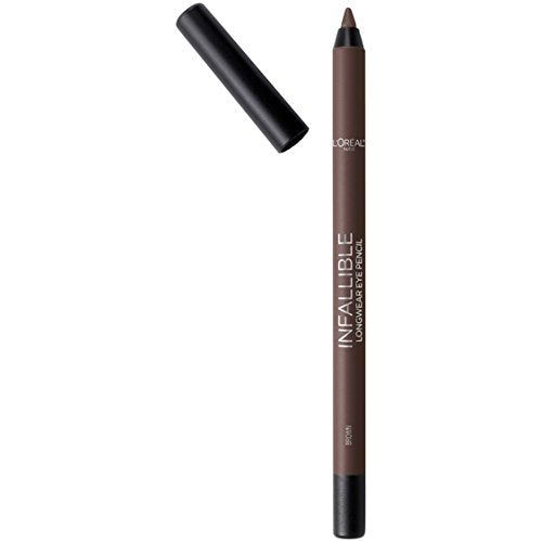 L'Oreal Paris Makeup Infallible Pro-Last Pencil Eyeliner, Waterproof and Smudge-Resistant, Glides on Easily to Create any Look, Brown, 0.042 oz. L'Oreal Paris