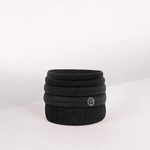 GIMME Bands Fitting Kit | Gentle Microfiber Hair Ties | Find Your Fit With Five Sizing Options | Hair Accessories Essential for Every Hair Type and Occasion | No Snagging, Dents, or Breakage | Black Onyx GIMME
