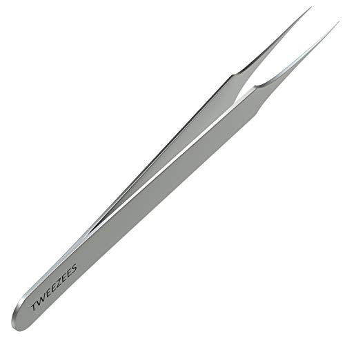 Ingrown Hair Tweezers | Pointed Tip | 2 Pack | Precision Stainless Steel | Extra Sharp and Perfectly Aligned for Ingrown Hair Treatment & Splinter Removal For Men and Women | By Tweezees Tweezees