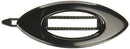 France Luxe Mini Cutout Oval on Plastic Tige Boule Barrette - Black France Luxe