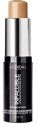 L'Oreal Paris Makeup Infallible Longwear Shaping Stick Foundation, 408 Tan, 1 Tube, 0.32 Ounce L'Oreal Paris