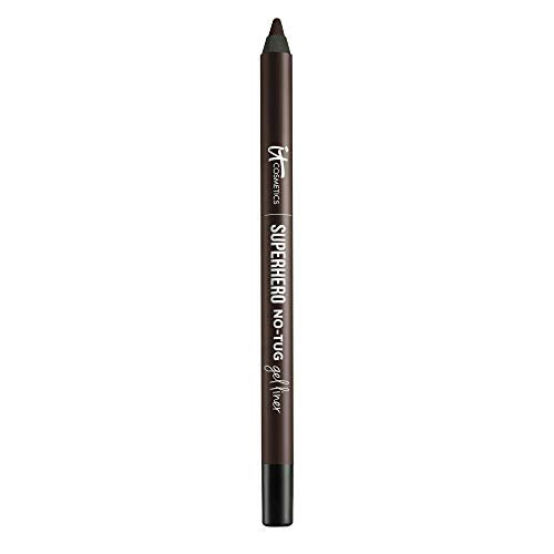 IT Cosmetics Superhero No-Tug Gel Eyeliner, Fantastic Espresso - Rich Dark Brown - Waterproof, Blendable Formula - Sharpenable Pencil - 0.042 oz It Cosmetics