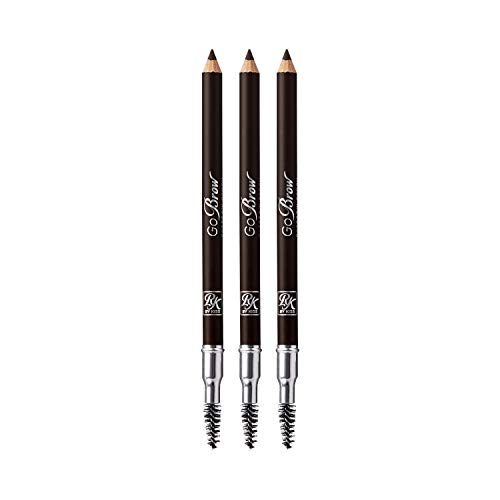 Ruby Kisses Go Brow Eyebrow Wooden Pencil w/ Sharpener (Black Brown) Ruby Kisses
