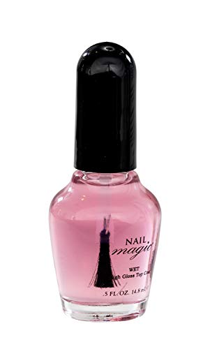 Nail Magic Wet Top Coat - Clear Nail Polish, High Gloss Top Coat. Natural, Shiny Finish, Long Lasting, Extreme High-Gloss (0.5 Fluid Ounce) Nail Magic