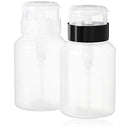 Nail Polish Remover Pump, YAMYONE 2 Pack Acetone Pump Dispenser, Alcohol Dispenser Push Down Empty Lockable Pump Dispenser Bottle for Nail Polish and Makeup Remover, 200ml(6.8oz) YAMYONE