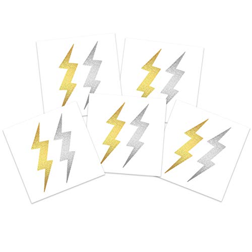 Lightning Bolts Temporary Tattoos (5-Pack) | Skin Safe | MADE IN THE USA| Removable Fashiontats