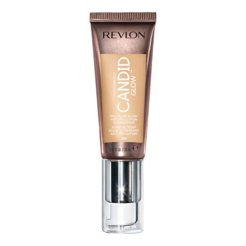 Revlon PhotoReady Candid Glow Moisture Glow Anti-Pollution Foundation with Vitamin E and Prickly Pear Oil, Anti-Blue Light Ingredients, without Parabens, Pthalates, and Fragrances, Buff, 0.75 oz REVLON