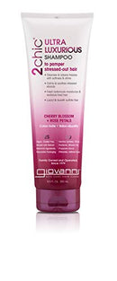 GIOVANNI 2chic Ultra Luxurious Shampoo, 8.5 oz. Cherry Blossom and Rose Petals, Enriched with Aloe Vera, Vitamin-Pro B5, Smooths Wavy & Curly Hair, Sulfate Free, No Parabens, Color Safe (Pack of 1) GIOVANNI