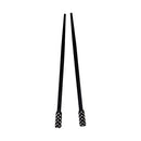 Set of 2 Hair Sticks Chopsticks with Colored Studded Tops - Black Motique Accessories
