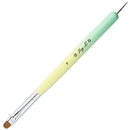 Ivy-L Premium 2 Ways French Gel Acrylic Nail Art Kolinsky Brush with Dotting Tool for Professional Manicure Nail Art Design Cuticle Clean-up + Lime Green Wood Handle (Size 8) Ivy L