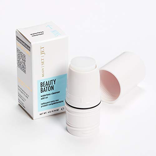 Ready Set Jet Waterless Cleanser – Multi-Functional and Customizable Beauty Baton Add-On with Essential Oils to Cleanse and Hydrate Skin and Gently Remove Impurities and Makeup without Water – 4 g Ready Set Jet
